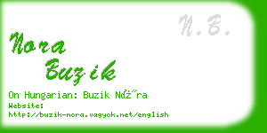 nora buzik business card